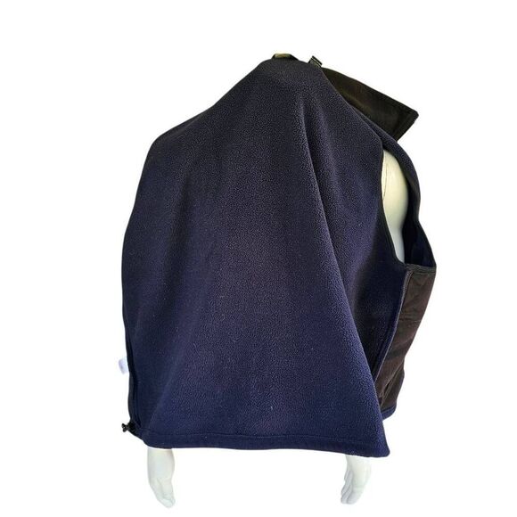 Vintage Eddie Bauer Men’s XXL Navy Blue Fleece Vest Full Zip Made in USA - Picture 6 of 7